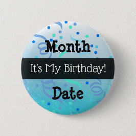 パーソナライズされた自分の誕生日 缶バッジ