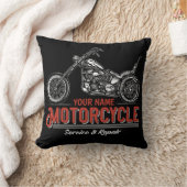 パーソナライズされた自動二輪車サービスバイクもしくは自転車に乗る人修理店 クッション (ブランケット)