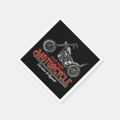 パーソナライズされた自動二輪車サービスバイクもしくは自転車に乗る人修理店 スタンダードカクテルナプキン (角)