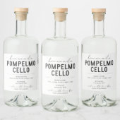 パーソナライズされた自家製ポンペルモチェロラベル リキュールボトルラベル (ボトル)