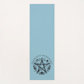 パーソナライズされた自然フローラ星形五角形 ヨガマット (正面)