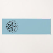 パーソナライズされた自然フローラ星形五角形 ヨガマット (正面(横))