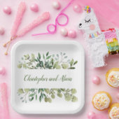 パーソナライズされた自然紙プレート ペーパープレート (パーティー)