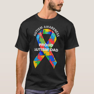 パーソナライズされた自閉症誇りを持ったパパパズル Tシャツ