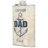 パーソナライズされた航海のいかりキャプテンパパ フラスク (左)