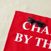 パーソナライズされた航海のいかりボート名ビーチタオル ビーチタオル (インサイチュ)