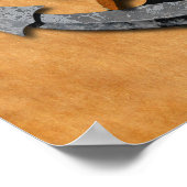 パーソナライズされた航海のいかり及び車輪 ポスター (角)