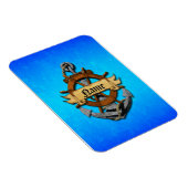 パーソナライズされた航海のいかり及び車輪 マグネット (右側)