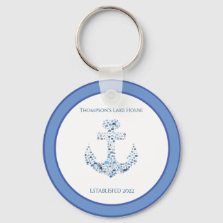 パーソナライズされた航海のいかり キーホルダー