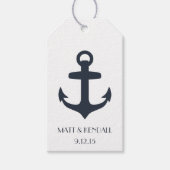 パーソナライズされた航海のいかり ギフトタグ (正面)