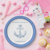 パーソナライズされた航海のいかり    ペーパープレート (パーティー)