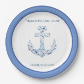 パーソナライズされた航海のいかり    ペーパープレート (正面)