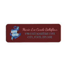 パーソナライズされた航海のかわいらしブルーいかり結婚ズ