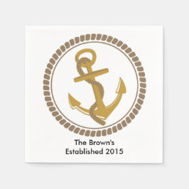 パーソナライズされた航海のパーティー スタンダードカクテルナプキン