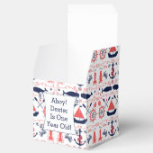 パーソナライズされた航海のベビー1歳のパーティー フェイバーボックス (オープン)