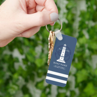 パーソナライズされた航海の家 キーホルダー