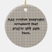 パーソナライズされた航海の帆船ブルー/タンボーイズ セラミックオーナメント (裏面)