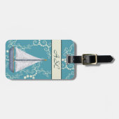 パーソナライズされた航海の帆船ラゲージタグ ラゲッジタグ (正面横)