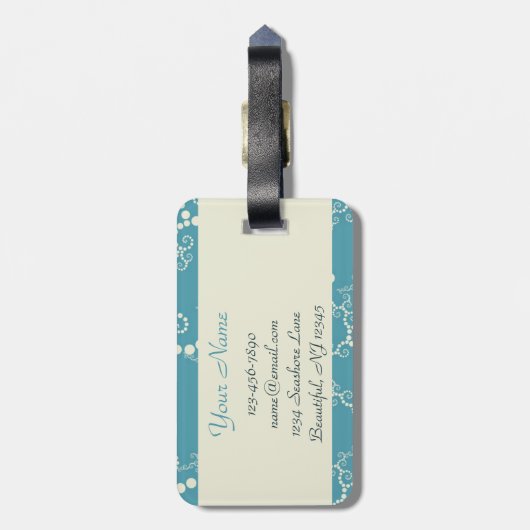 パーソナライズされた航海の帆船ラゲージタグ ラゲッジタグ (裏面縦)