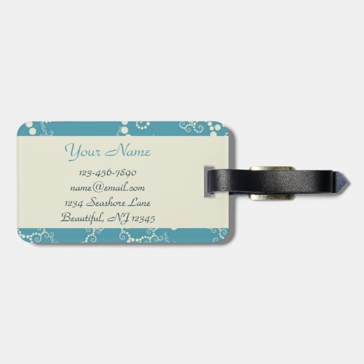 パーソナライズされた航海の帆船ラゲージタグ ラゲッジタグ (裏面横)