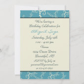 パーソナライズされた航海の帆船誕生日招待状 招待状 (裏面)