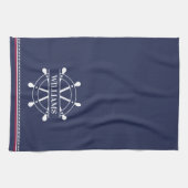 パーソナライズされた航海の キッチンタオル (横)