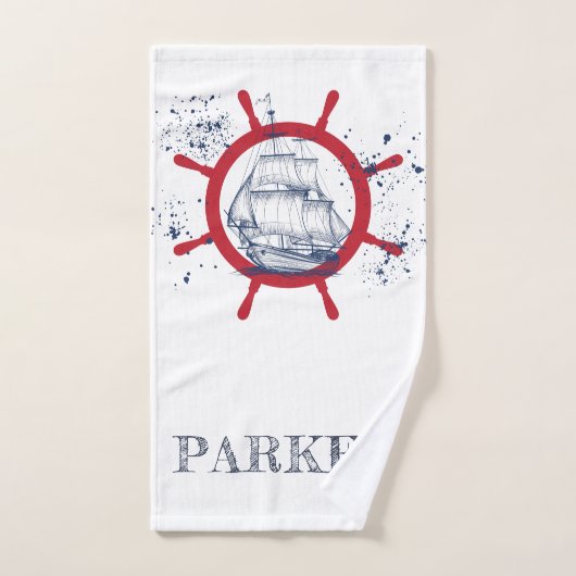 パーソナライズされた航海の ハンドタオル (ハンドタオル)