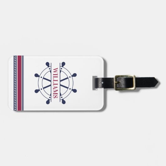 パーソナライズされた航海の ラゲッジタグ (正面横)