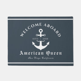パーソナライズされた航海のGreen Welcome Aboard ドアマット
