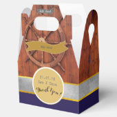 パーソナライズされた航海用ルーストな船の舵輪の切妻 フェイバーボックス (オープン)