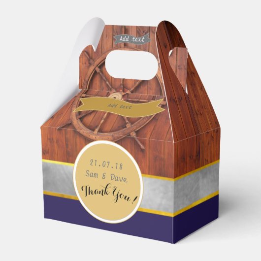 パーソナライズされた航海用ルーストな船の舵輪の切妻 フェイバーボックス (正面サイド)