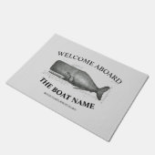 パーソナライズされた船名航海の鯨カスタム ドアマット (アングル)