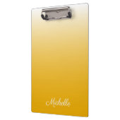 パーソナライズされた色グラデーション黄 クリップボード (左)
