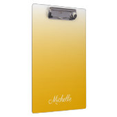 パーソナライズされた色グラデーション黄 クリップボード (右)