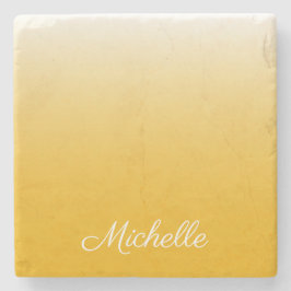 パーソナライズされた色グラデーション黄 ストーンコースター