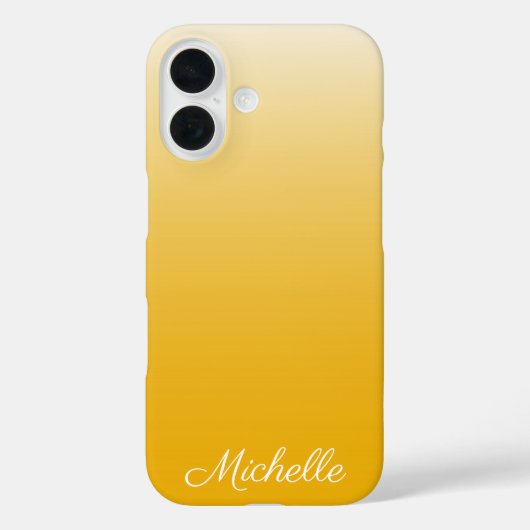 パーソナライズされた色グラデーション黄 Case-Mate iPhoneケース (裏面)