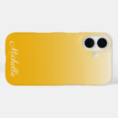 パーソナライズされた色グラデーション黄 Case-Mate iPhoneケース (裏面 (横))
