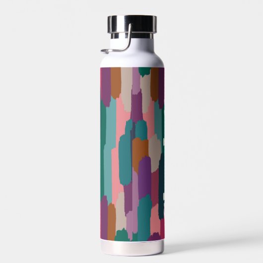 パーソナライズされた色彩の鮮やかブラシストローク ウォーターボトル (右面)
