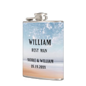 パーソナライズされた色数々のビーチ フラスク (左)