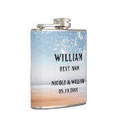 パーソナライズされた色数々のビーチ フラスク (右)