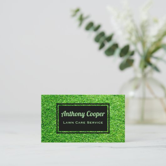 パーソナライズされた芝気に園芸 名刺 (スタンド正面)