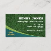 パーソナライズされた芝気に生と造園 名刺 (裏面)