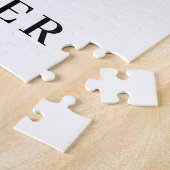 パーソナライズされた花のアルファベットJのイニシャルマーク ジグソーパズル (側面)