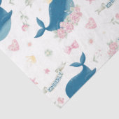 パーソナライズされた花のクジラ 薄葉紙 (詳細)