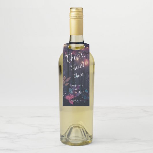 パーソナライズされた花のスプレーファンタジーアート ボトルネックタグ (ボトル)