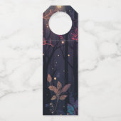 パーソナライズされた花のスプレーファンタジーアート ボトルネックタグ (裏面)