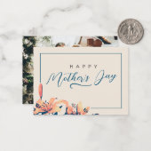パーソナライズされた花の母の日の写真カード ノートカード (正面/裏面インサイチュ)