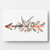 パーソナライズされた花の矢 フォトプラーク (正面)