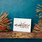 パーソナライズされた花の矢 フォトプラーク (側面)