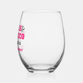 パーソナライズされた花びら&プロセッコブライダルシャワー ステムなしワイングラス (左)